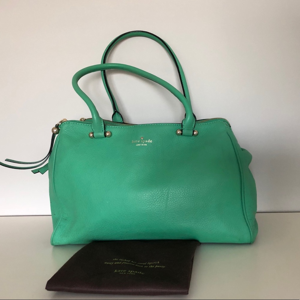 Kate Spade Large Satchel Green with Dustbag